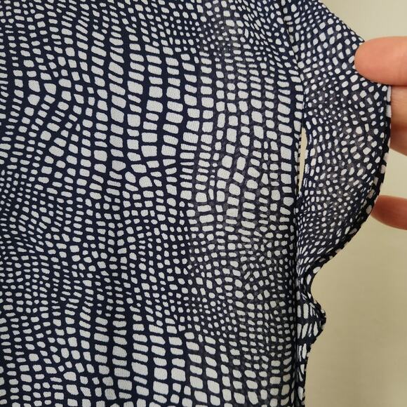 MICHAEL MICHAEL KORS Blue Zephyr Reptile Print Maxi Dress Size L - Picture 8 of 13